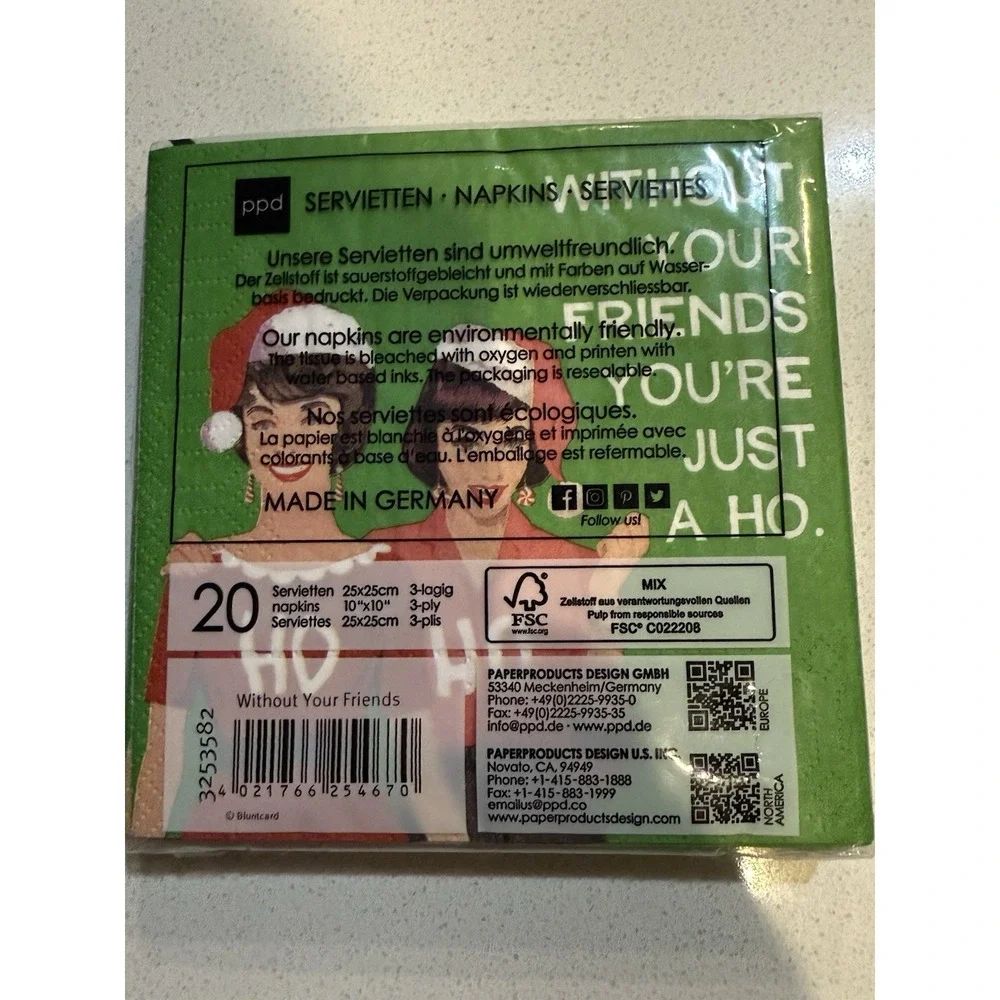 ppd Snarky Holiday Christmas Napkins Set Of‎ 3 New Packages